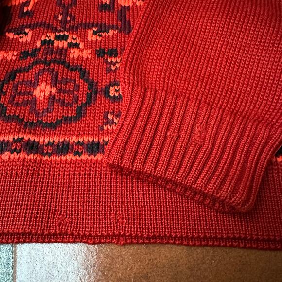 Vintage Bamberger’s Virgin Wool Hand Embroidered Sweater Size 34/ XS - Picture 9 of 10